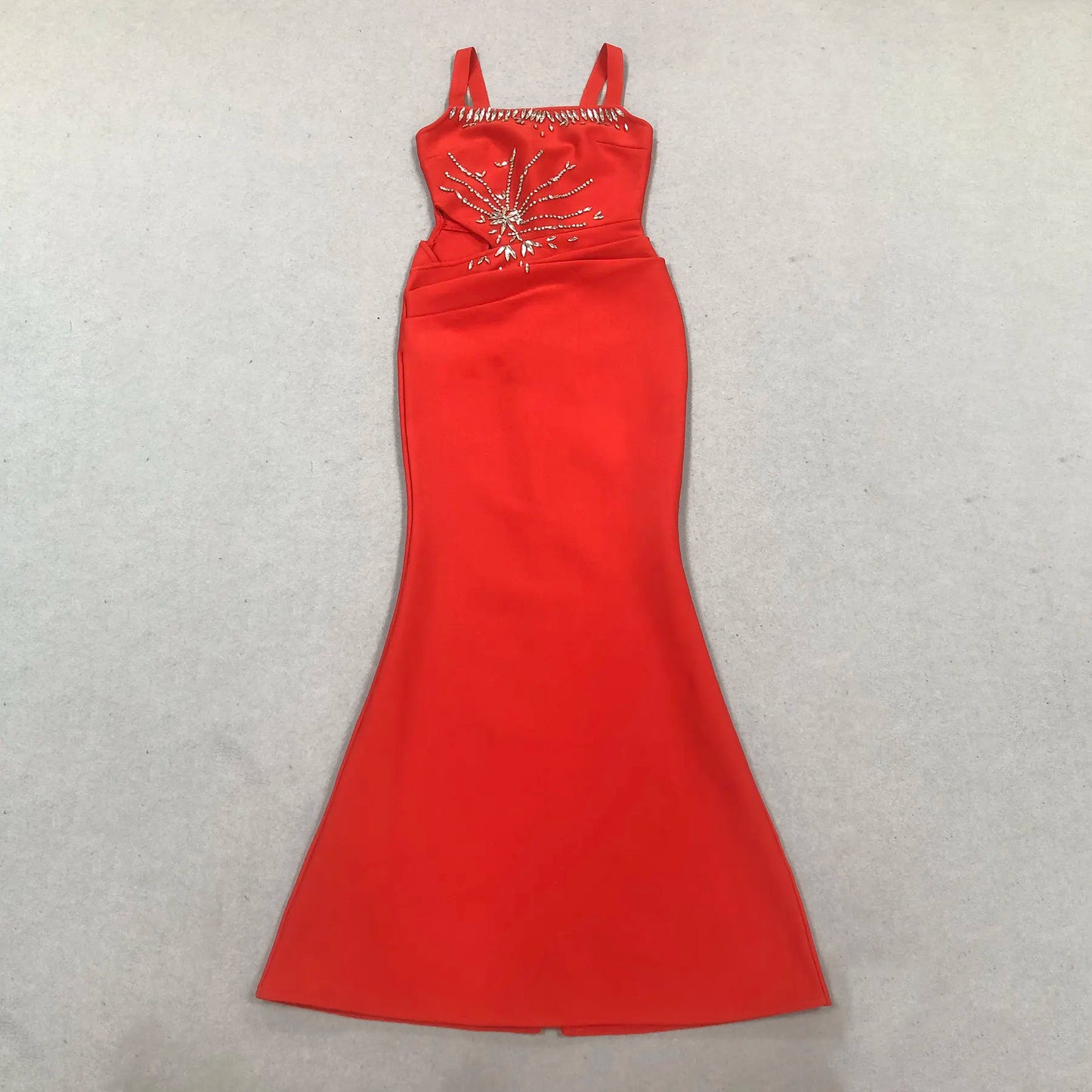 Wholesale Elegant Women Evening Gown Dresses Luxury Red Luxurious Beaded Mermaid Ball Gowns Women Dresses