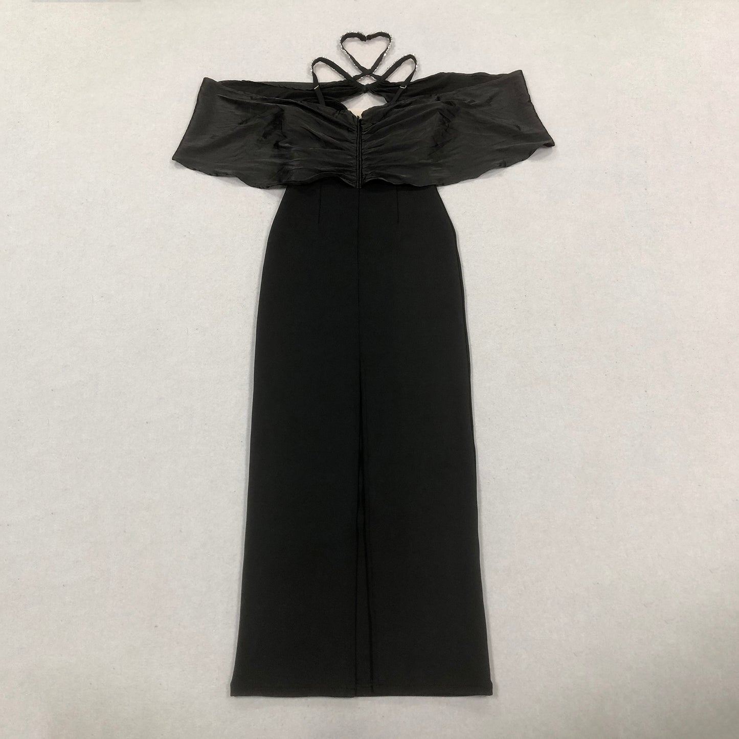 Ladies Halter Long Mermaid Gown Luxury Rhinestone Party Dresses Women Evening Elegant Party Dress