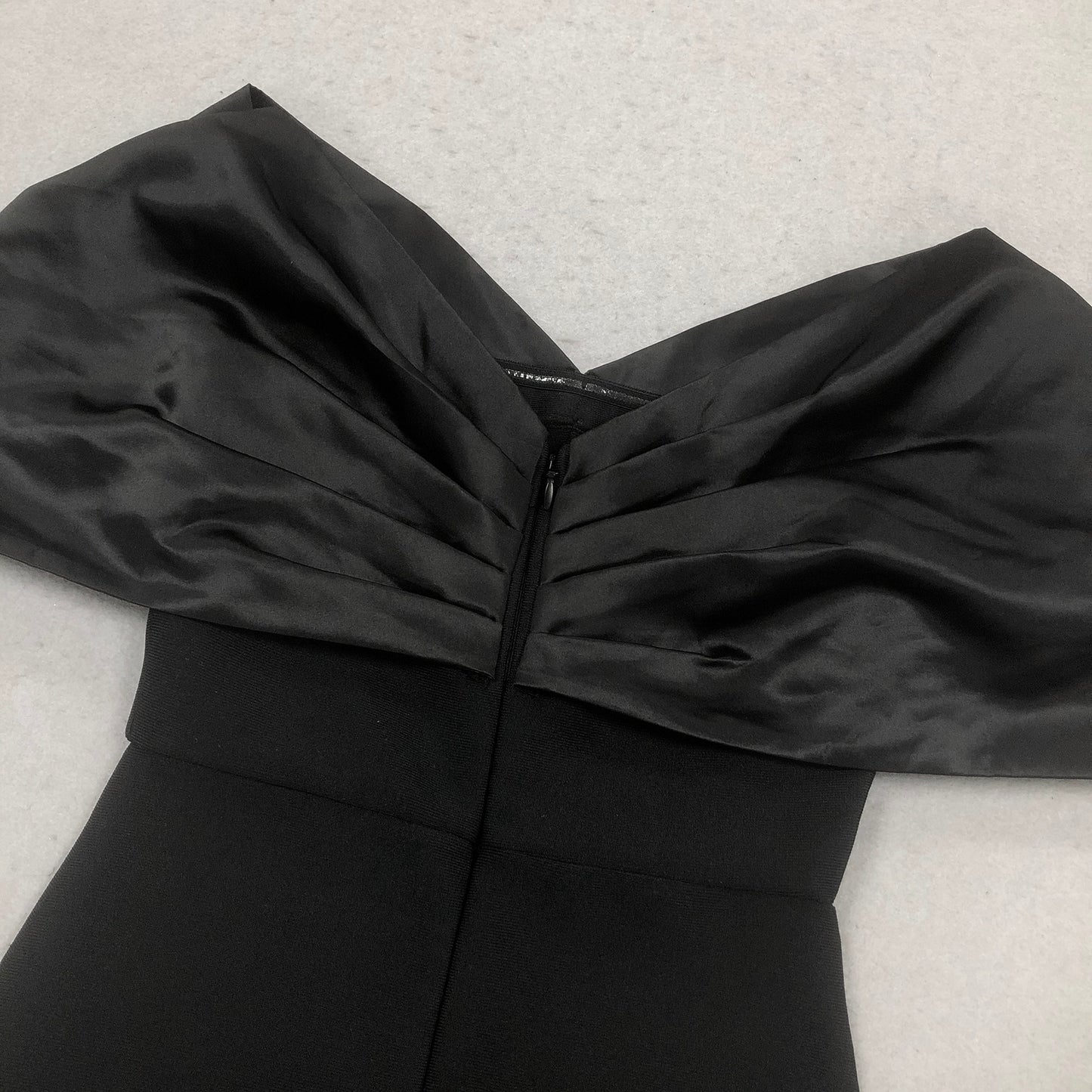 Black Mermaid Gown With Satin Bow