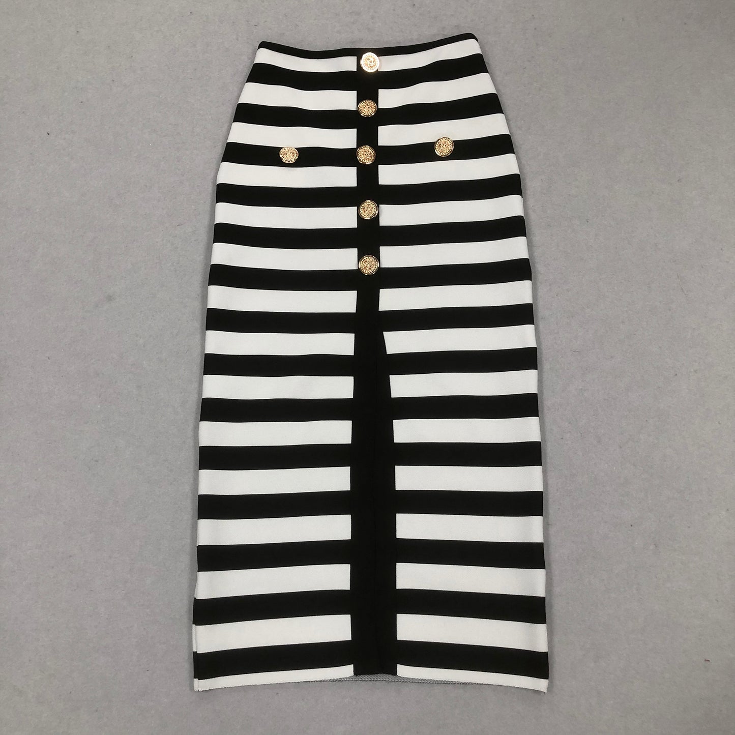 Black White Striped Two Piece Set