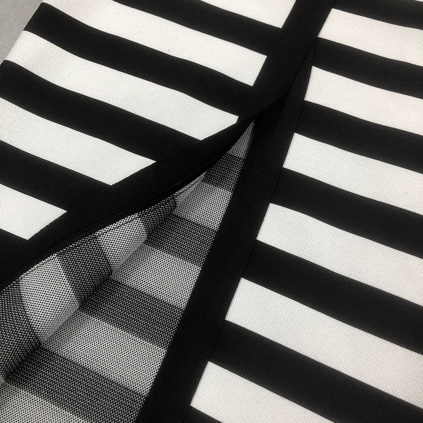 Black White Striped Two Piece Set