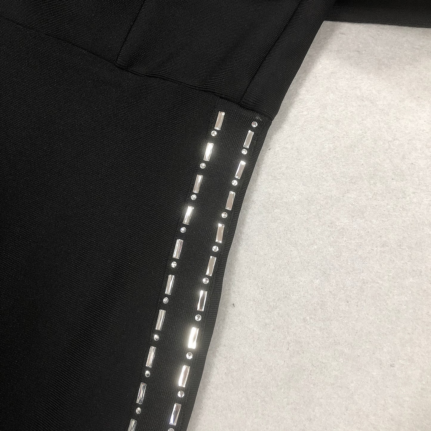 Rhinestone Neck Long Bodycon Dinner Dresses