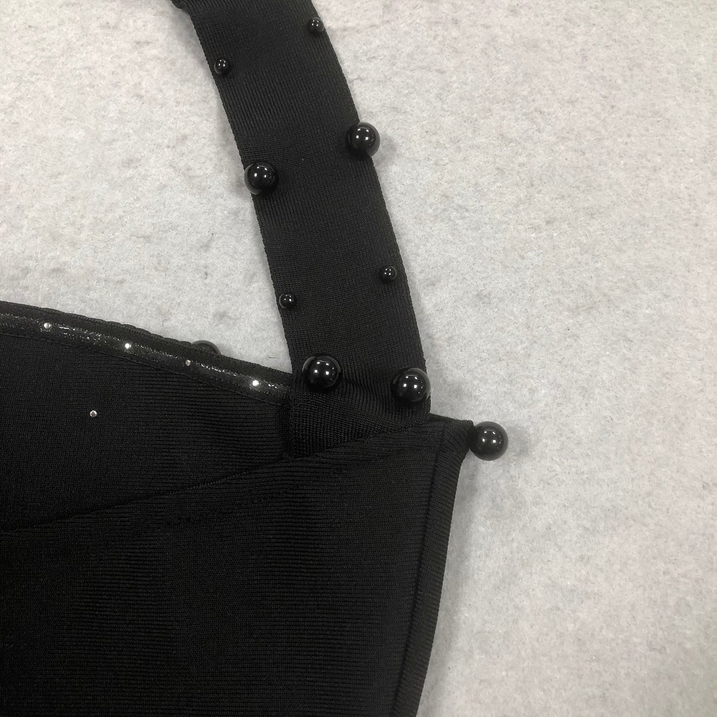 Black Halter Bandage Dress