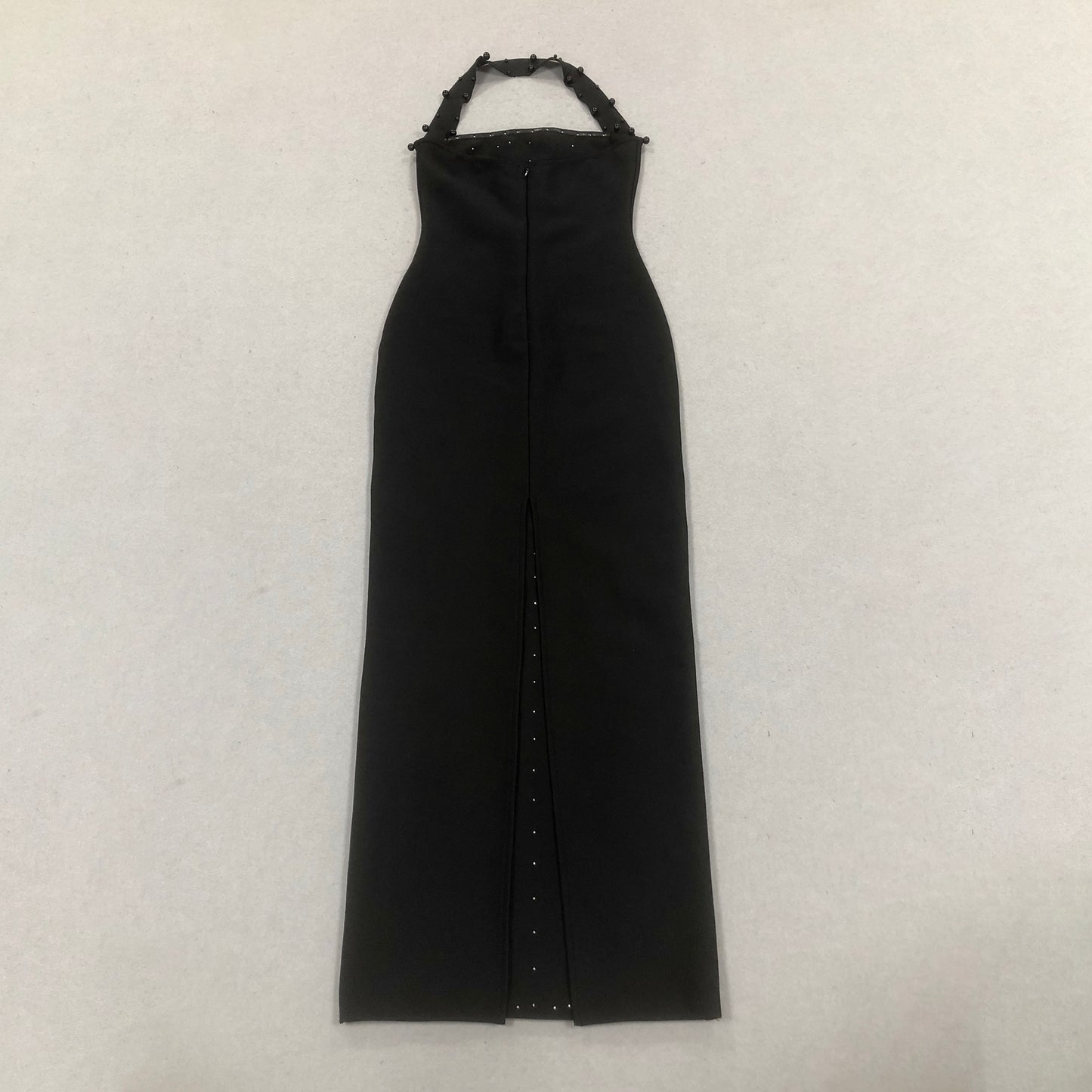 Black Halter Bandage Dress