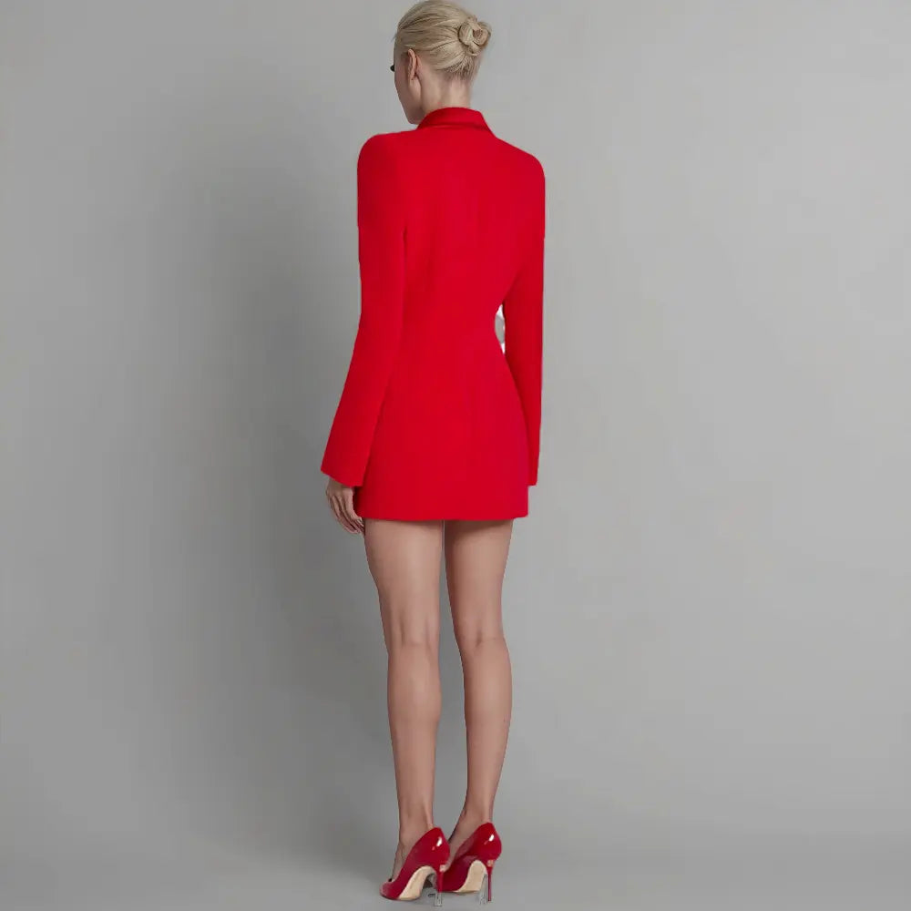 High-end custom designer women's suit jacket clothing custom-made fashion luxury suit red suit jacket women's clothing elegant