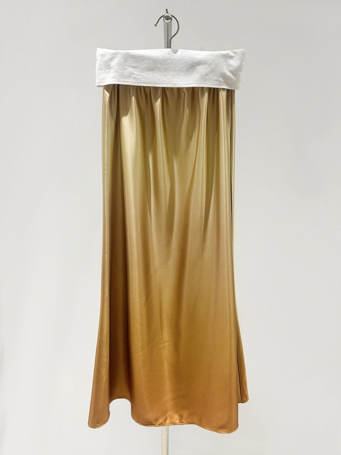 Gradient Color Mermaid Acetate Satin Maxi Skirt