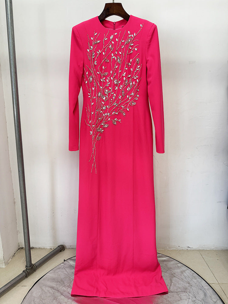 Rhinestone Floral Formal Party Dresses