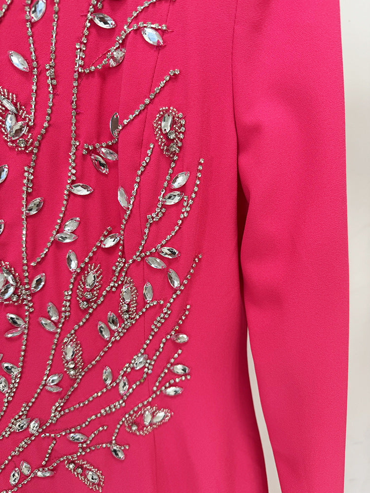 Rhinestone Floral Formal Party Dresses