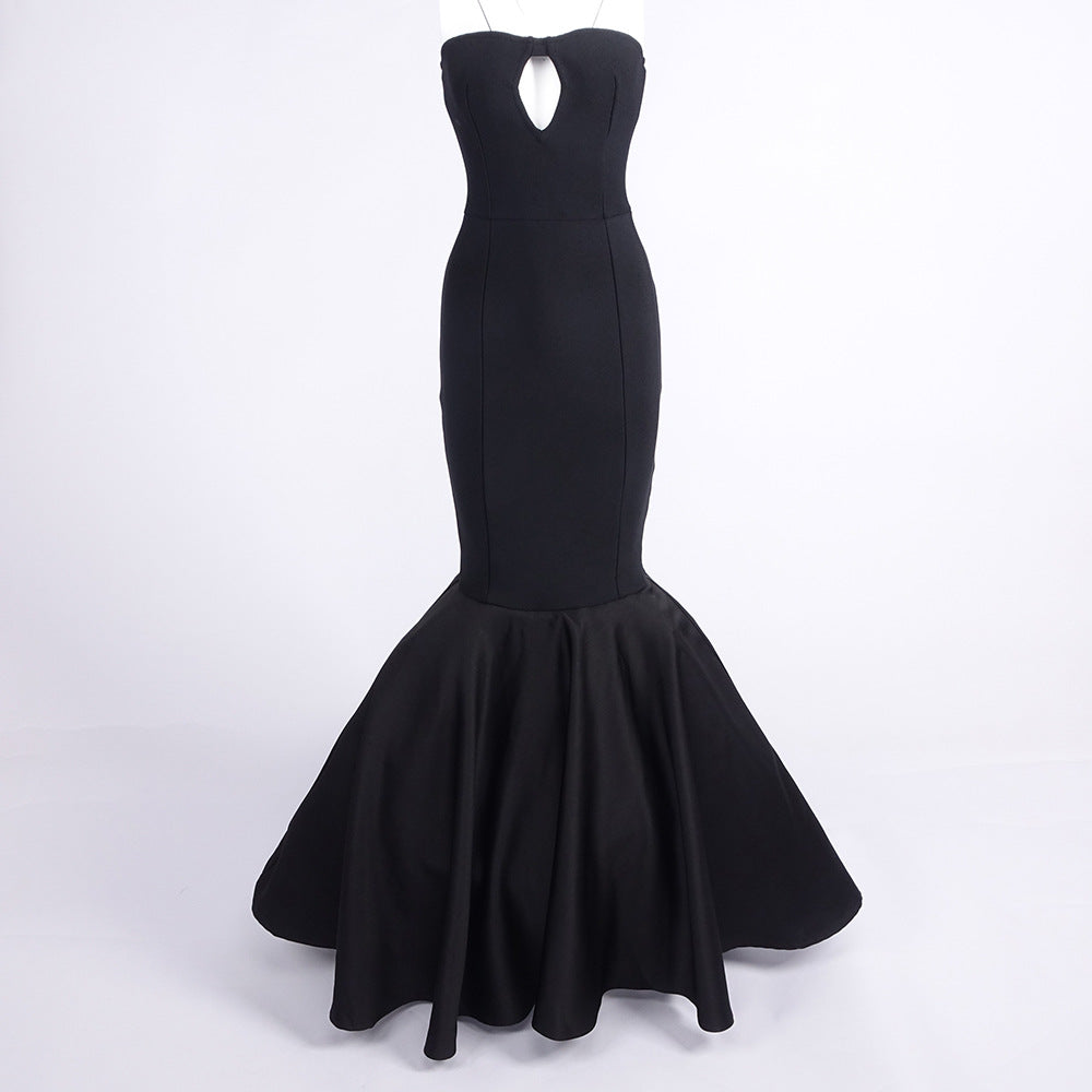 Luxury Black Party Outfit Off the Shoulder Long Formal Dress Prom Gown Mermaid Evening Dresses for Women