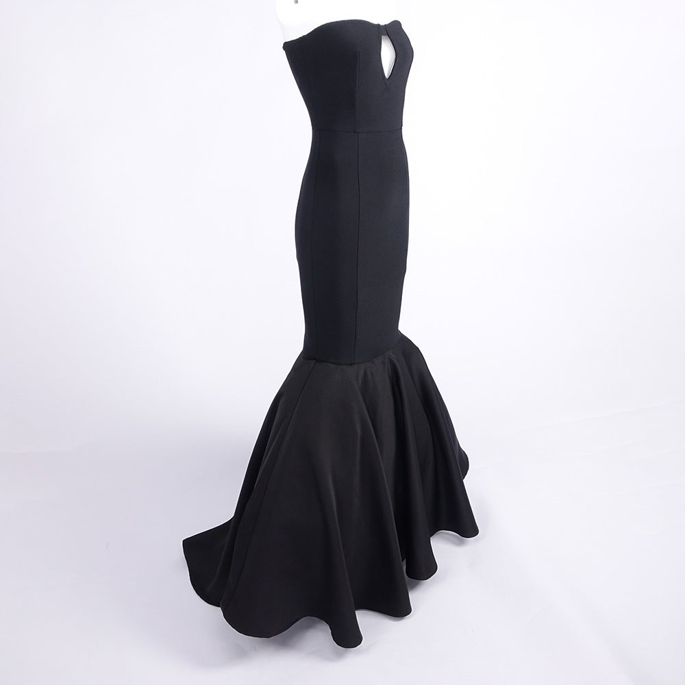 Luxury Black Party Outfit Off the Shoulder Long Formal Dress Prom Gown Mermaid Evening Dresses for Women