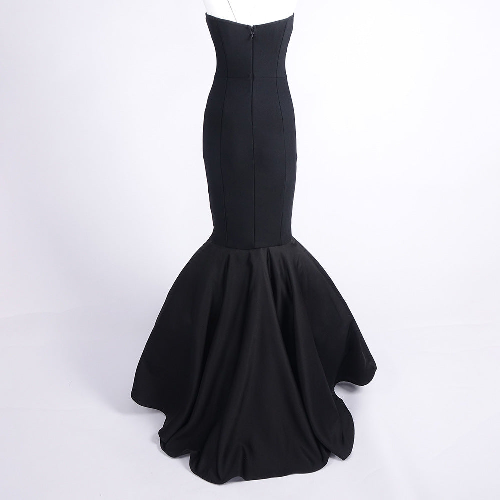 Luxury Black Party Outfit Off the Shoulder Long Formal Dress Prom Gown Mermaid Evening Dresses for Women