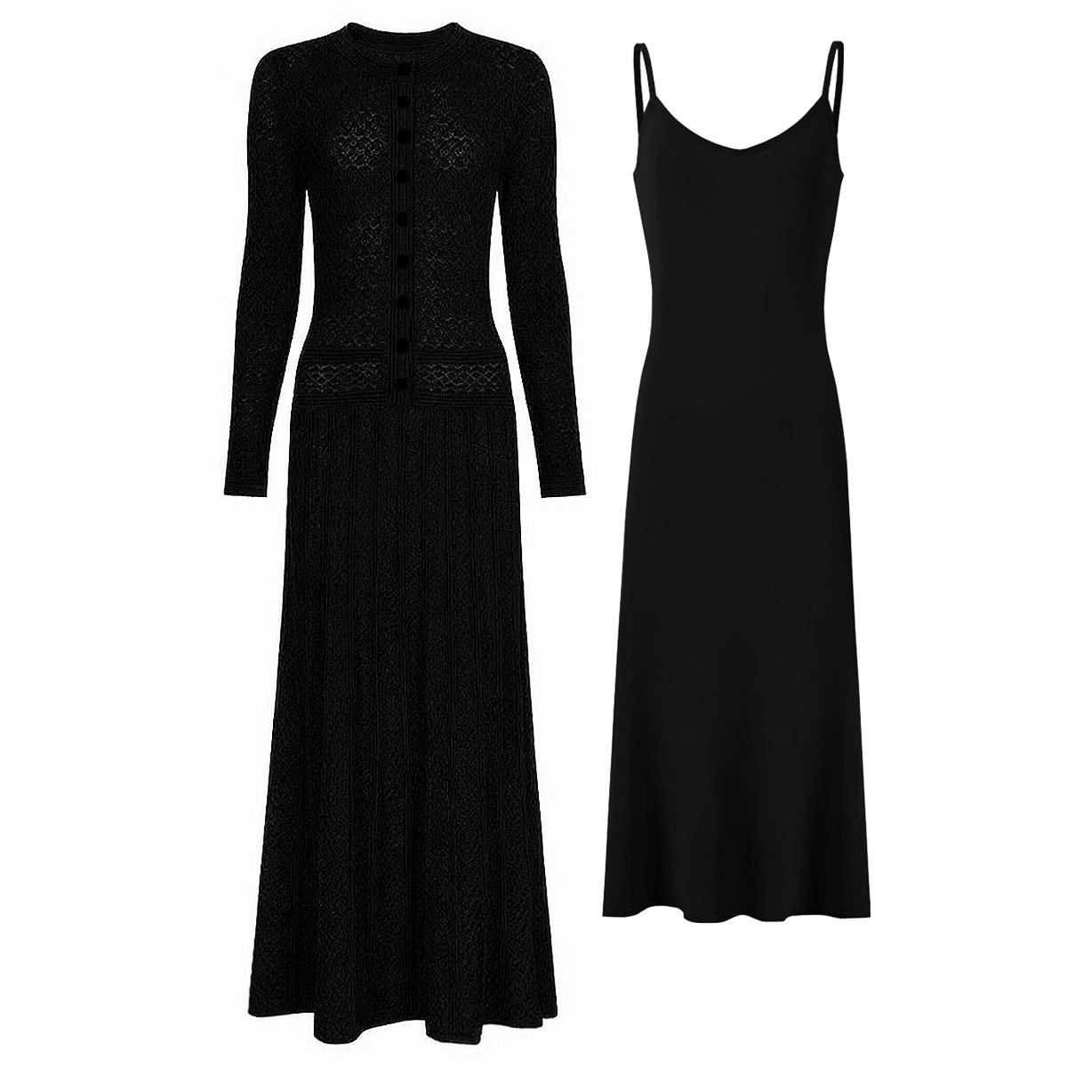 Knitted Two Piece Dress Set