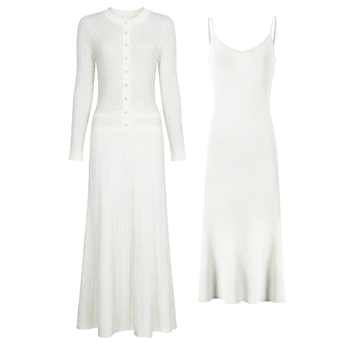 Knitted Two Piece Dress Set