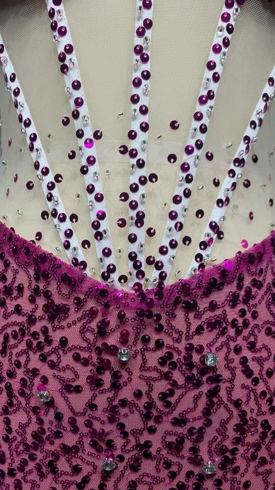 Pink Sequined Halter Mermaid Maxi Dress