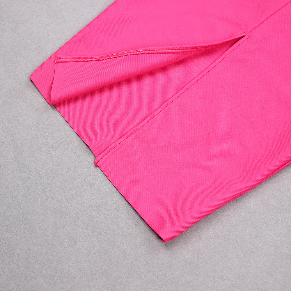 Rose Red Midi Bandage Dress
