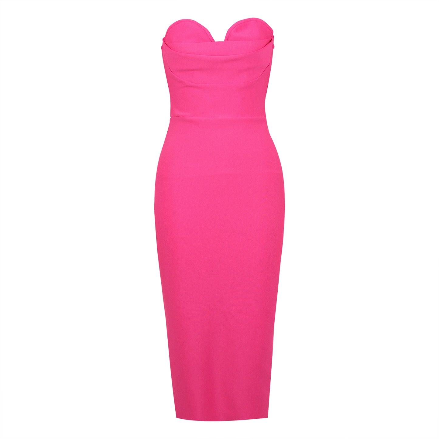 Rose Red Midi Bandage Dress