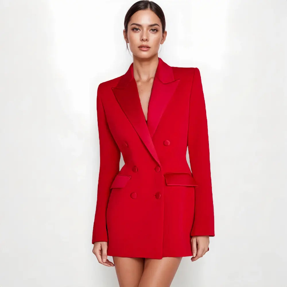 High-end custom designer women's suit jacket clothing custom-made fashion luxury suit red suit jacket women's clothing elegant