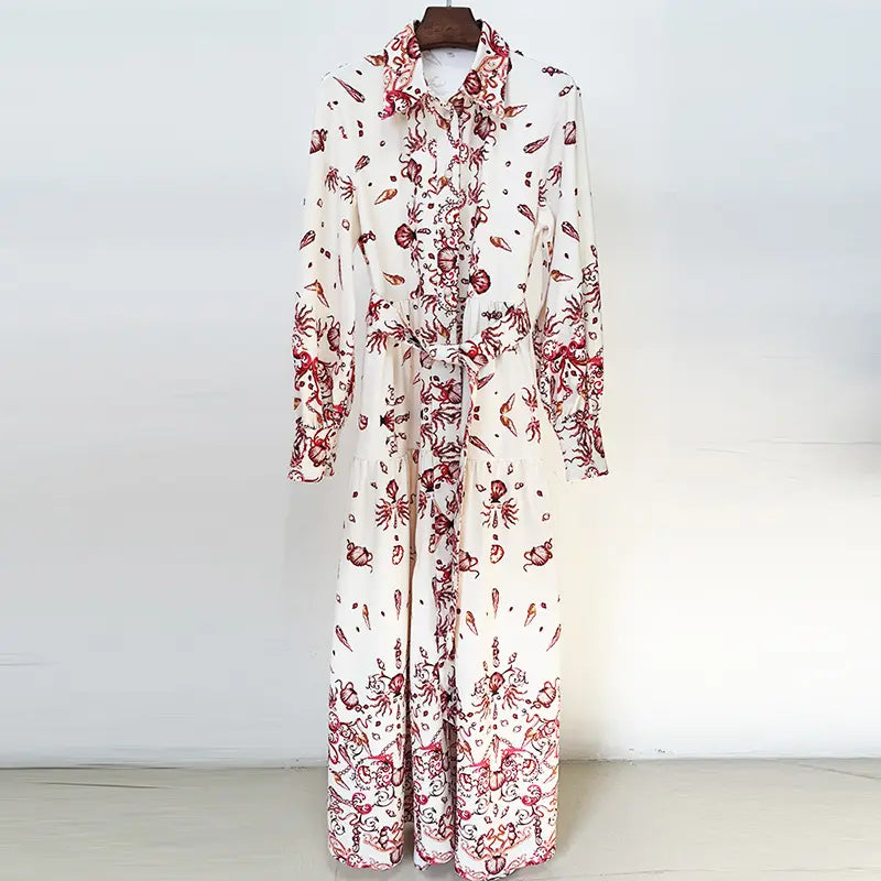 2025 Spring Summer Holiday Clothes Floor Length Elegant Dress Printed Casual Clothing Long Maxi Women's Party
