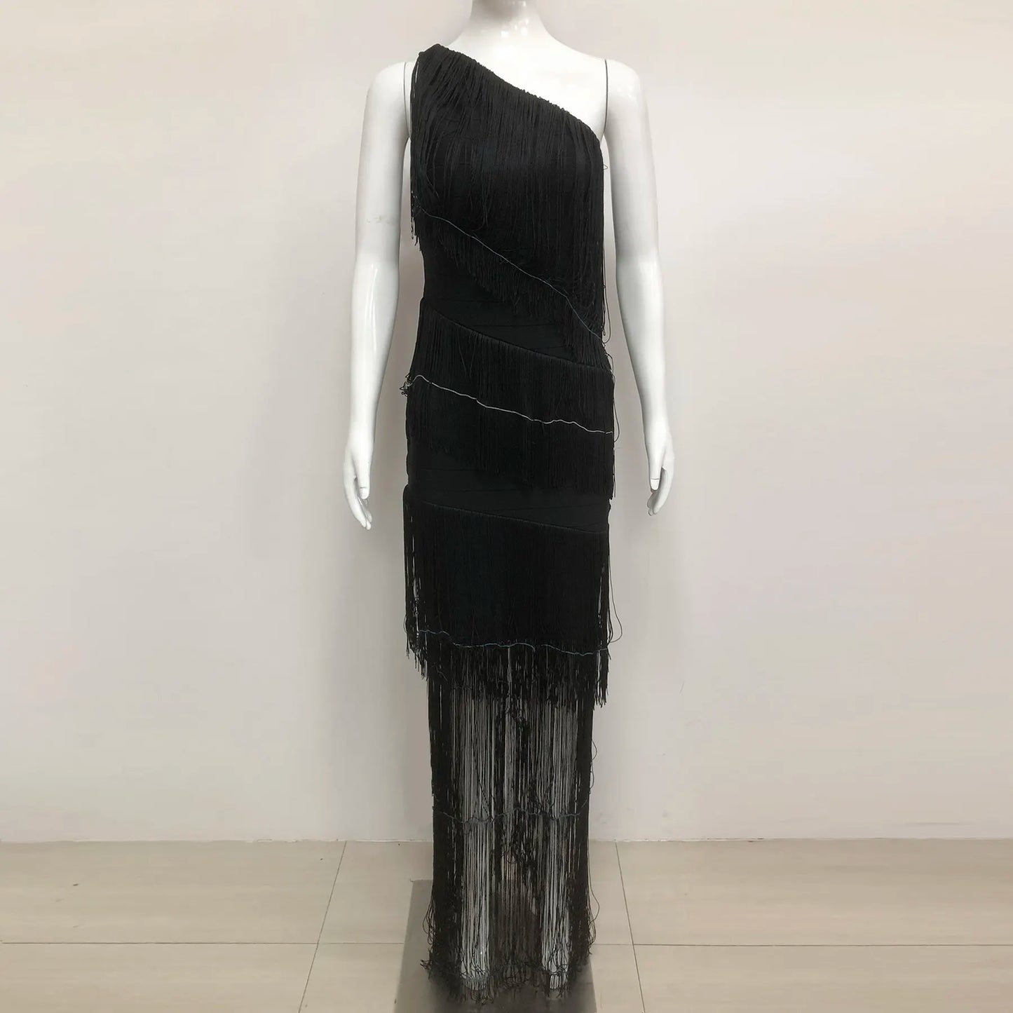 Wholesale Elegant Women Luxury High Fashion Tassel Dress Women Club Party Dress Chic Evening Dress with Tassel