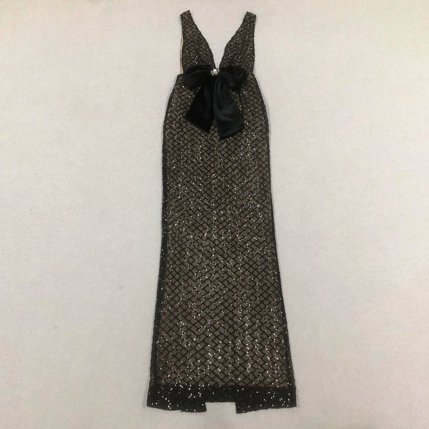 Custom women's clothing manufacturer small order women's summer club dress 2025 fashion boutique long sequin evening dress