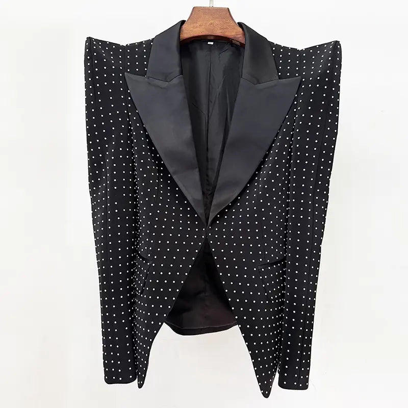 2025 popular women's spring suits formal shrug embellished jacket sports jacket pearl beaded skirt suit set