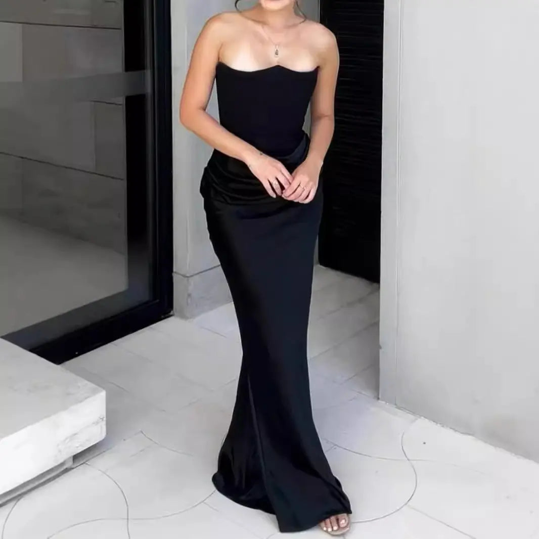 New Chic Velvet Corset Evening Dress Luxury Women's Long Bodycon Dress Elegant White Party Evening Dress