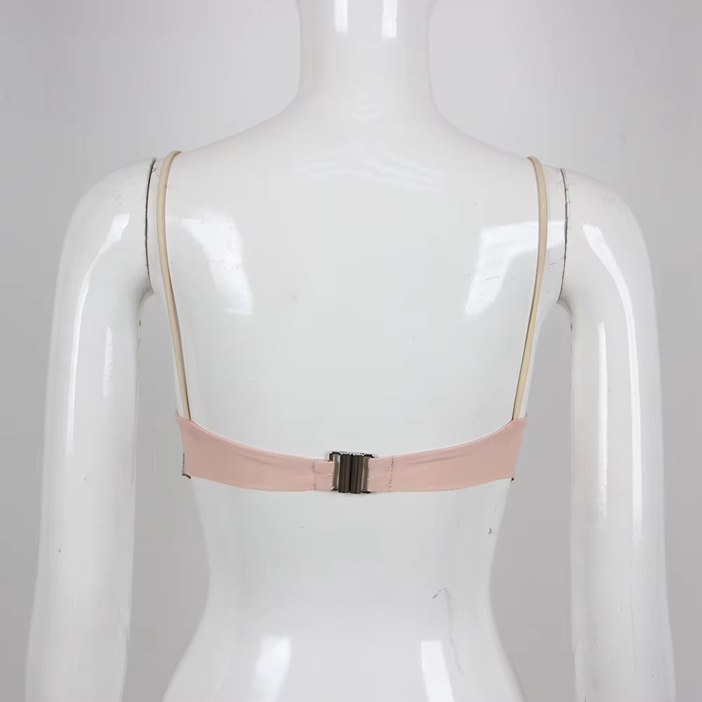 Luxury Brand Elegant Womens Clothing Custom Chic Bra with Diamonds