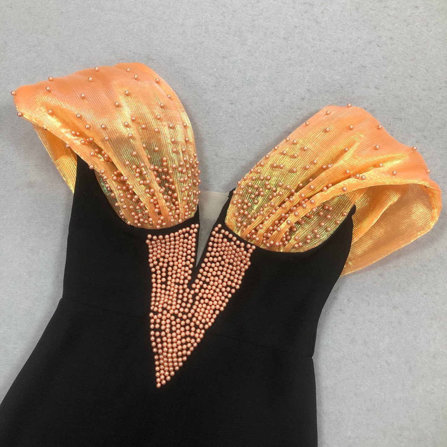 Black Off Shoulder Beaded Bodycon Maxi Evening Dresses