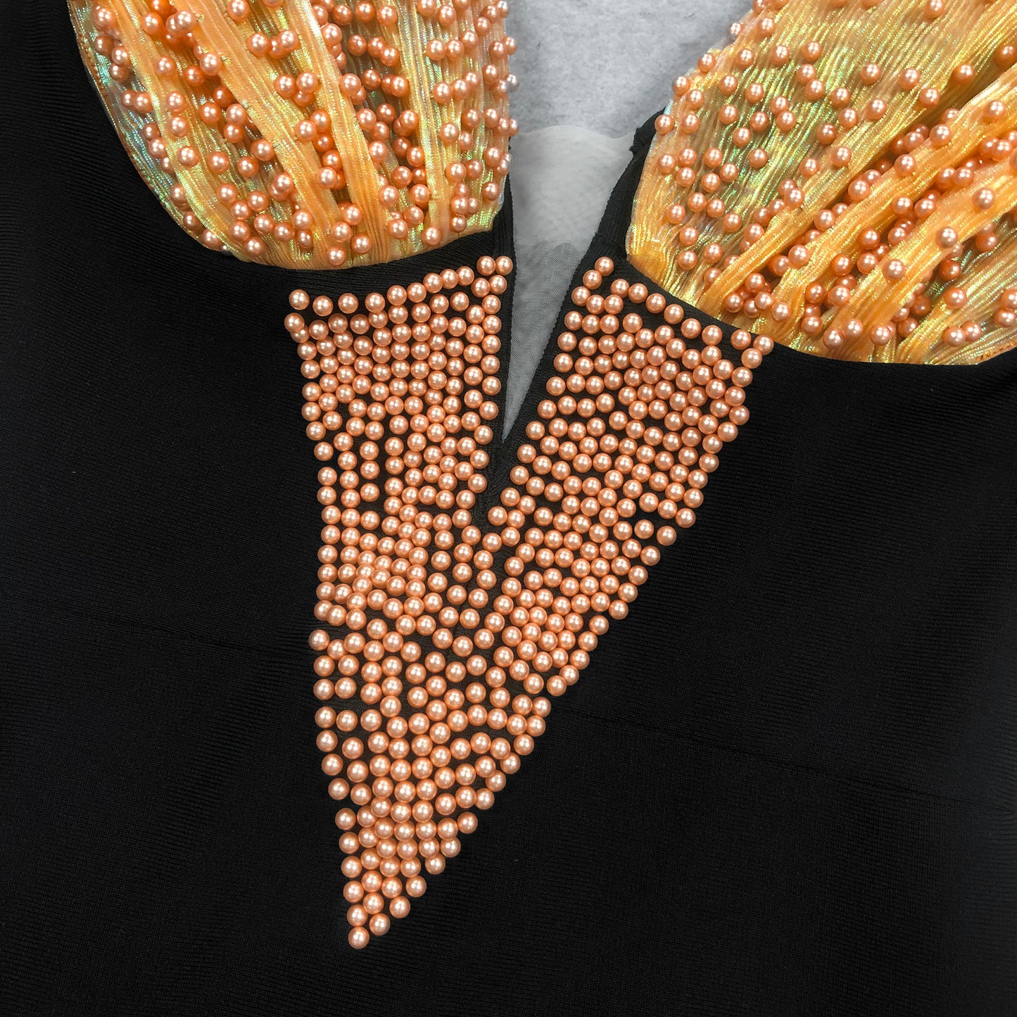 Black Off Shoulder Beaded Bodycon Maxi Evening Dresses