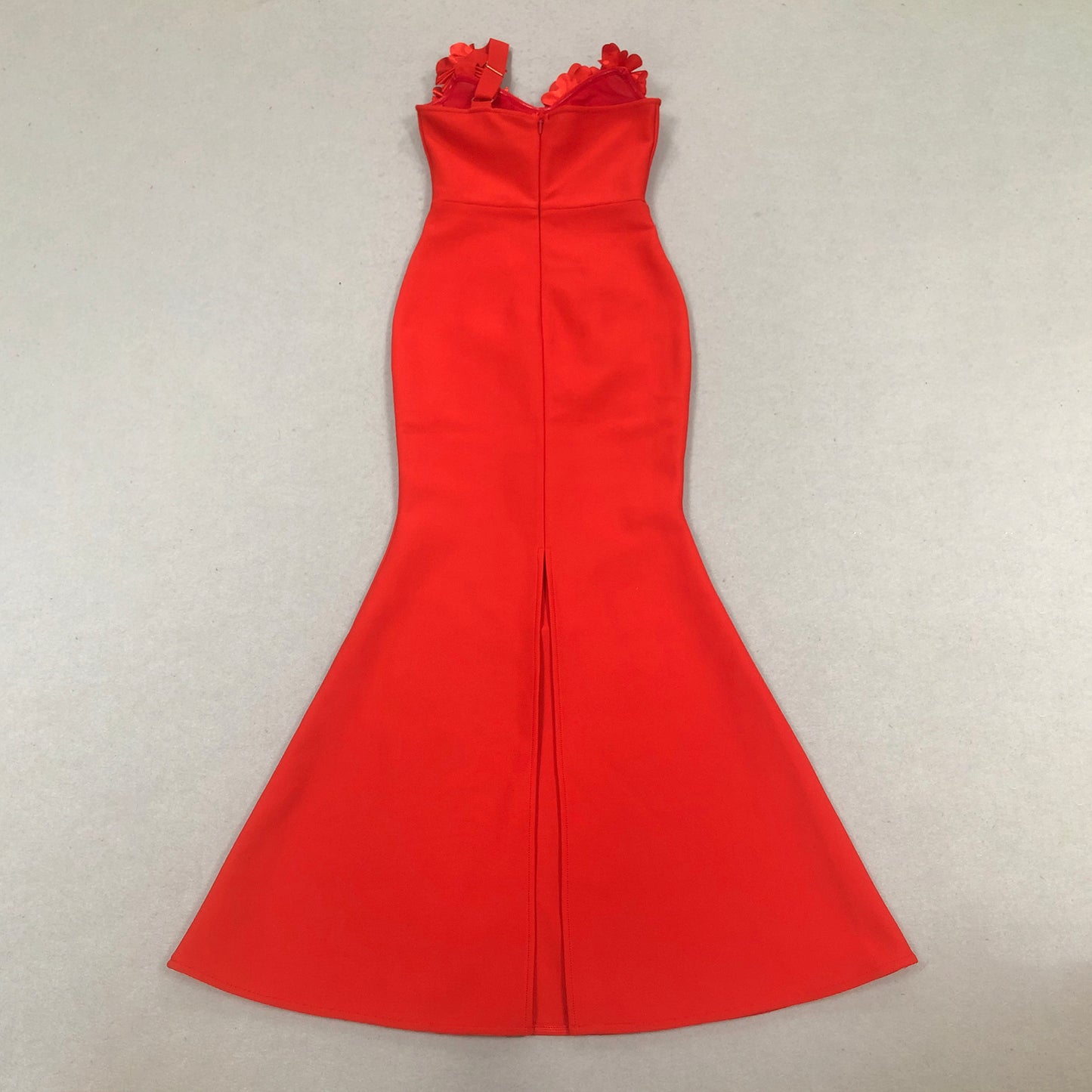 3D Flower One Shoulder Bandage Evening Gowns Elegant Red Long Gown Formal Party Wear Dresses for Women