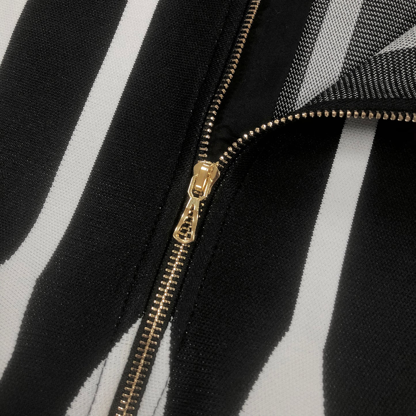 Black White Striped Halter Dresses