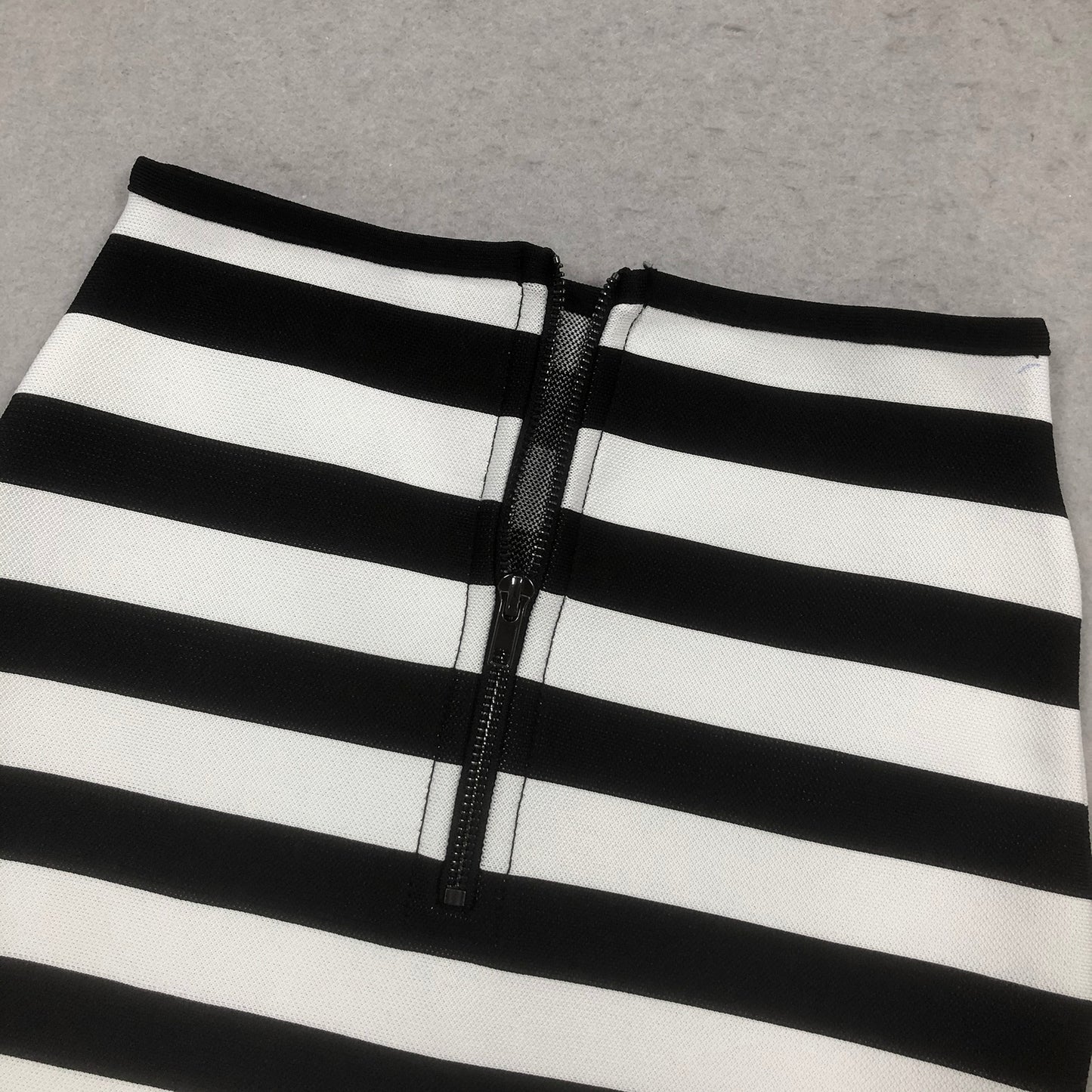 Black White Striped Two Piece Set