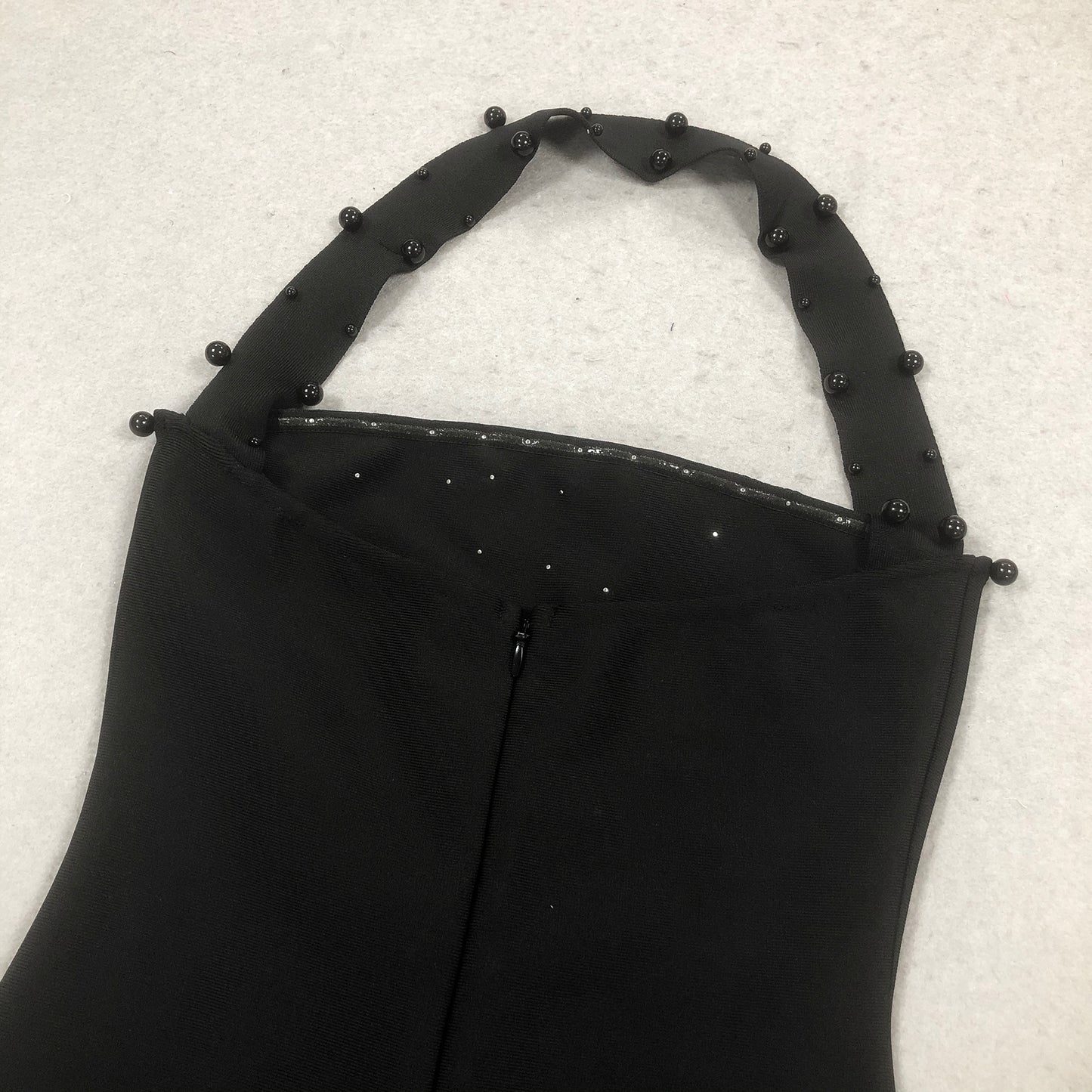 Black Halter Bandage Dress