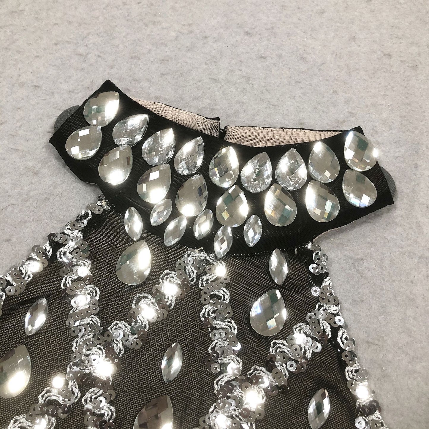 Black Halter Rhinestones Bandage Mermaid Dress