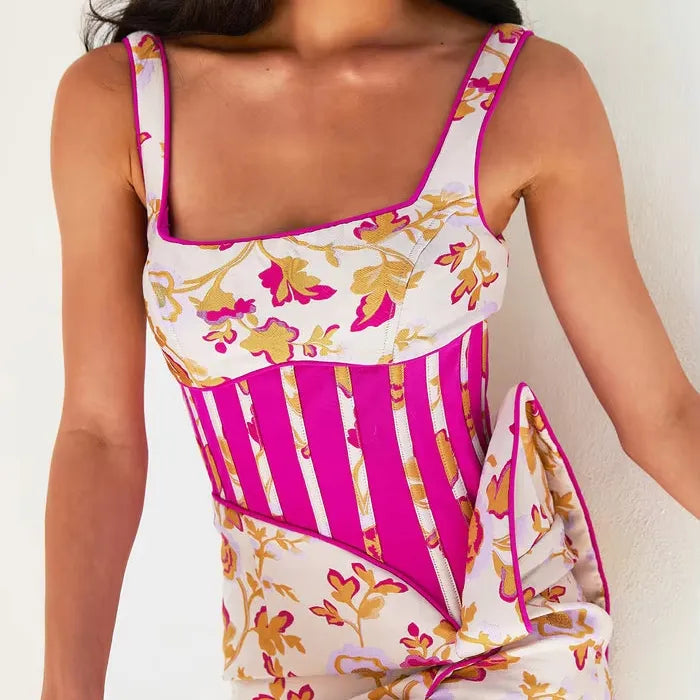 2025 Fancy Womenswear Ladies Fashion Embroidered Flower Dress Floral Embroidery Party Maxi Dress
