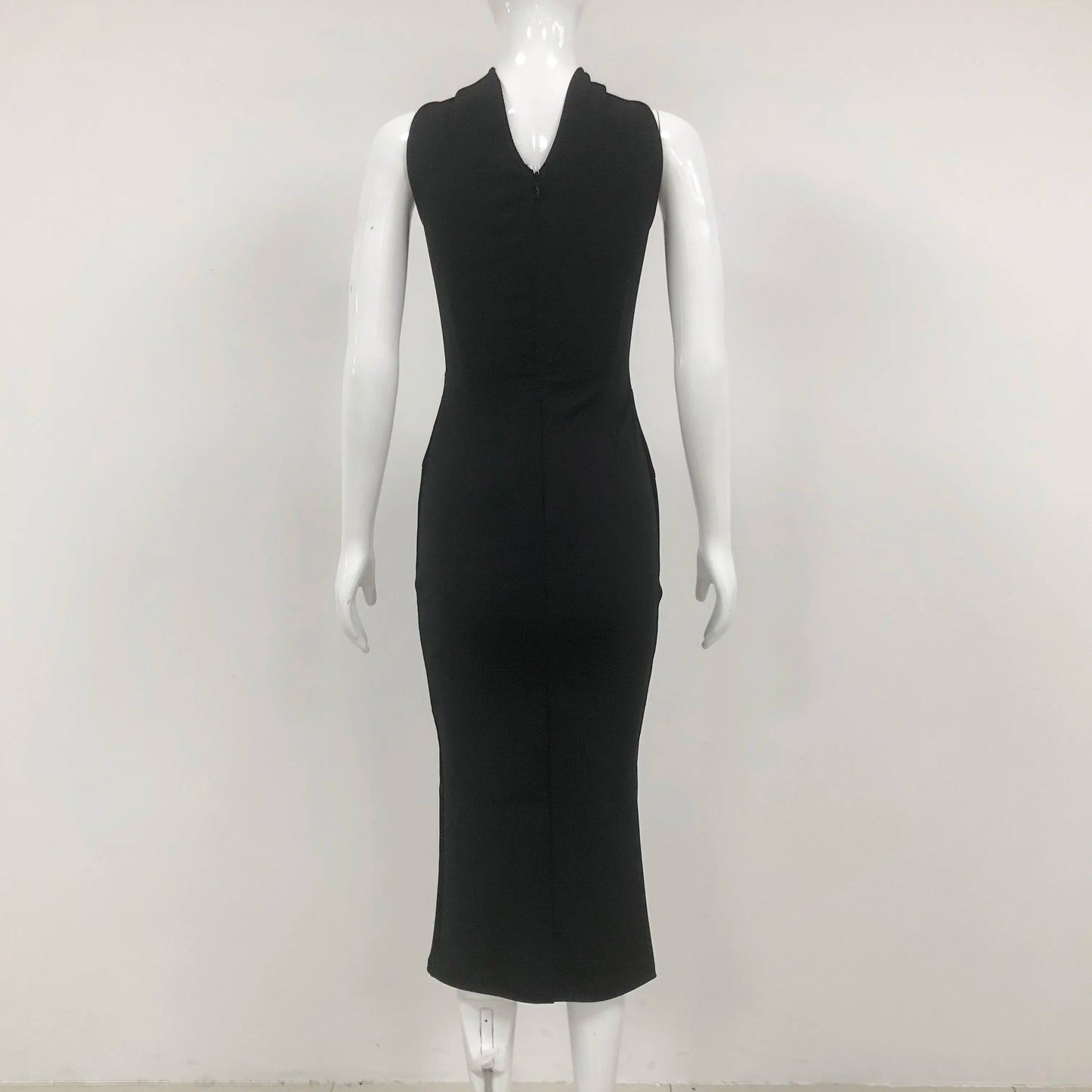 Custom women dress manufacturing low MOQ new gown bandage 2025 luxury tailoring dress elegant gown black evening dress