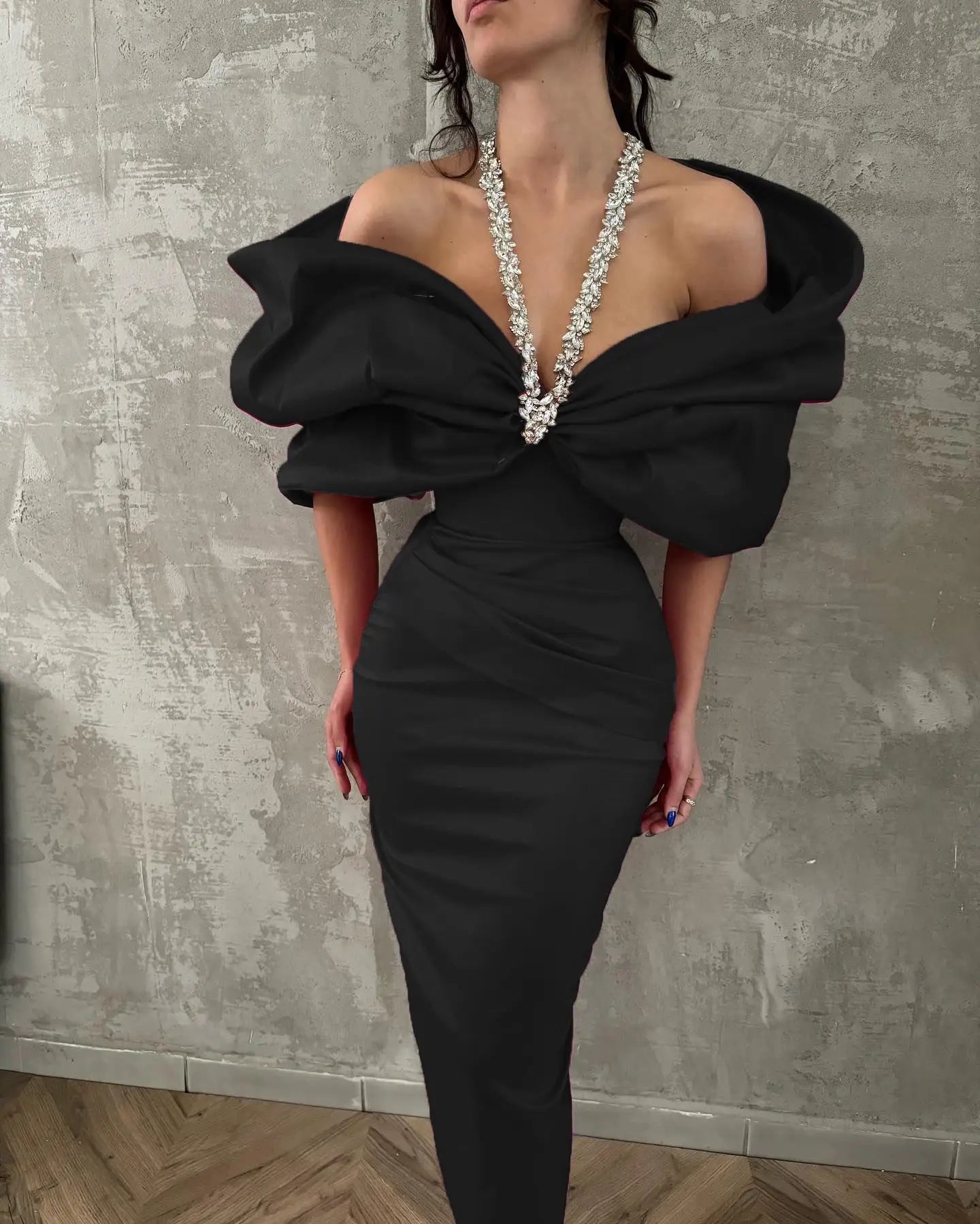 Luxury Women Backless Party Long Bodycon Dress Women Off Shoulder Elegant Purple Dress Evening Gown with Crystals Charming
