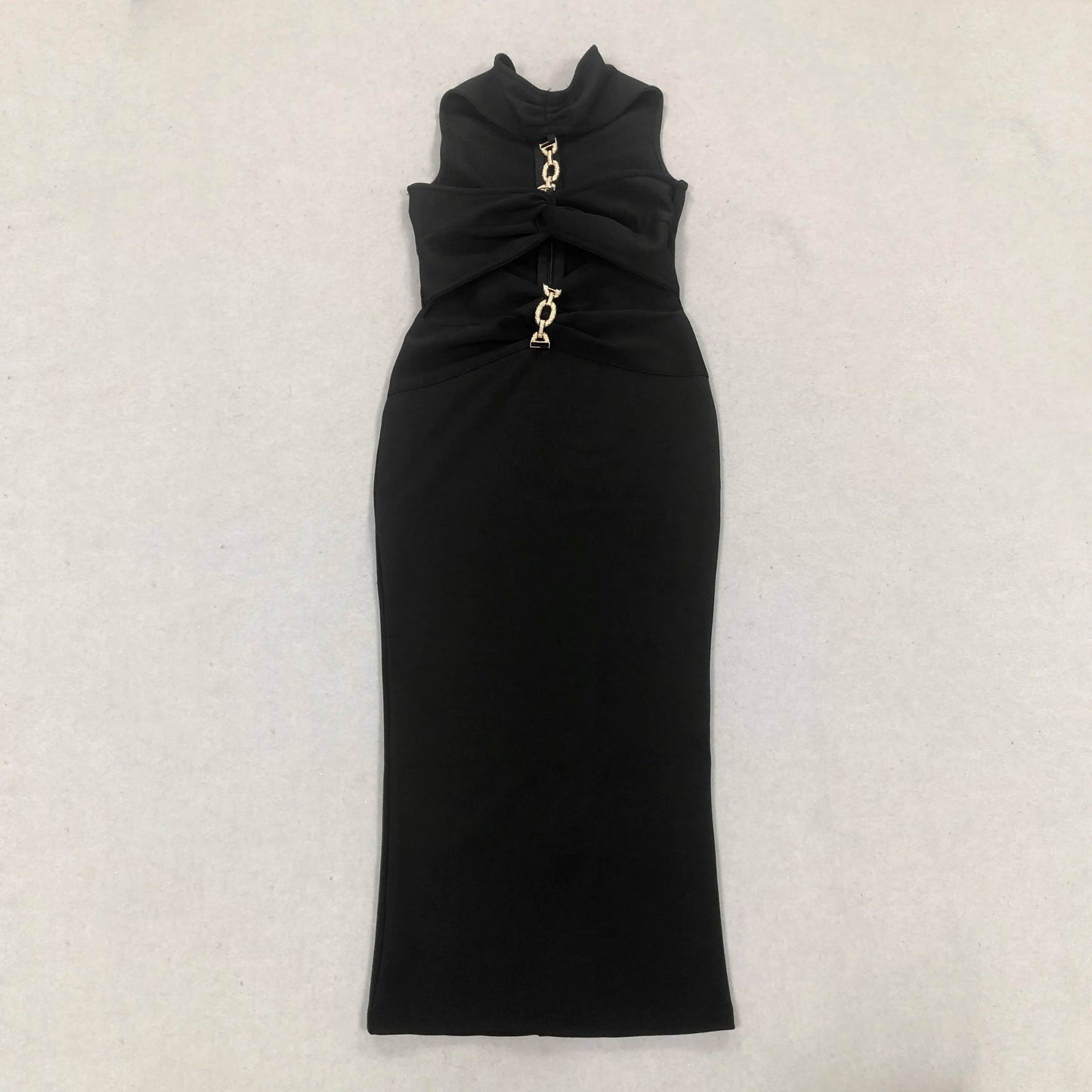 Custom women dress manufacturing low MOQ new gown bandage 2025 luxury tailoring dress elegant gown black evening dress