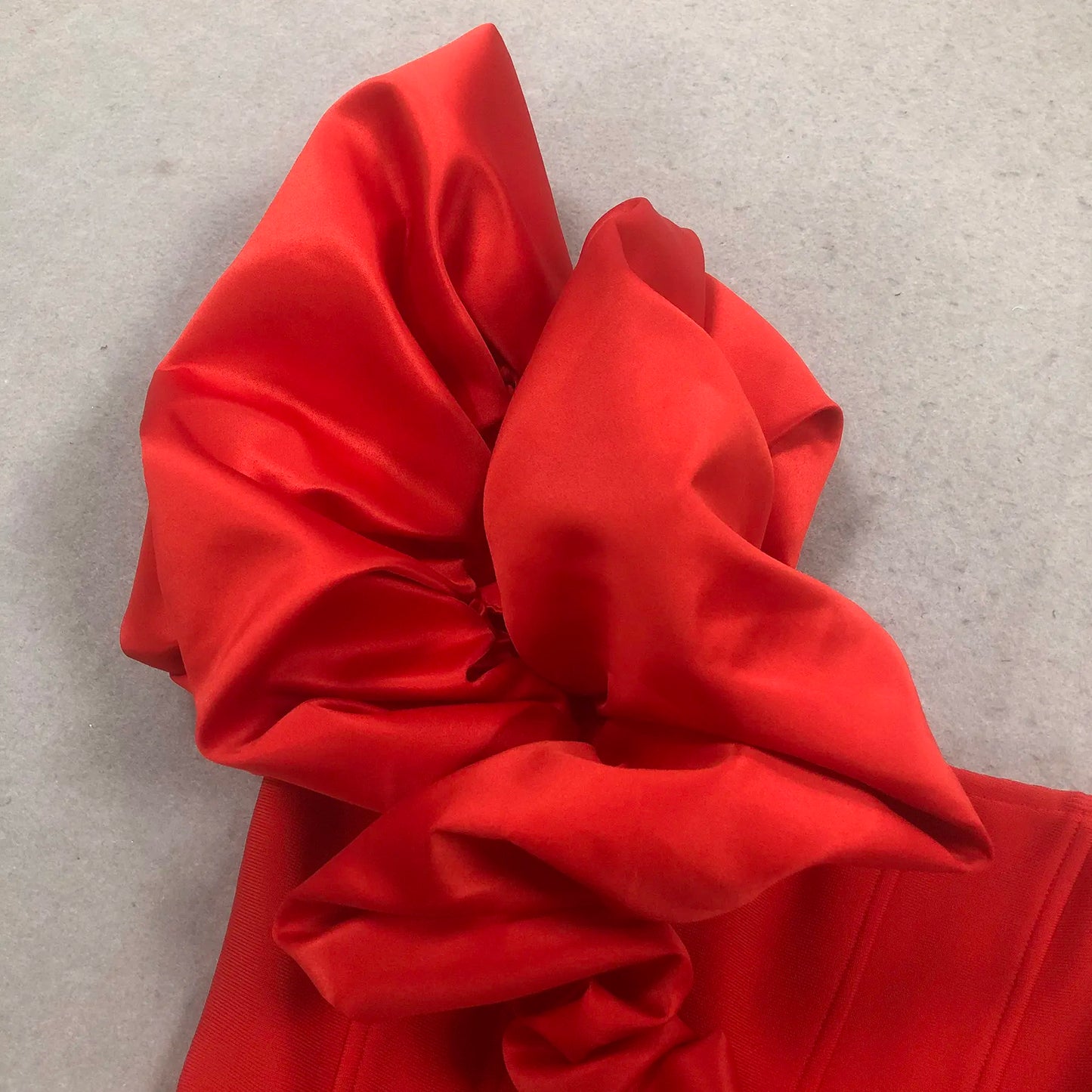 Luxury Birthday Evening Dress Women Rochi De Seara Wedding Dress Red Sexy Bodycon Mini Prom Dress With Flowers