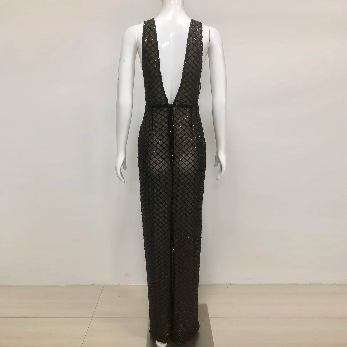 Custom women's clothing manufacturer small order women's summer club dress 2025 fashion boutique long sequin evening dress