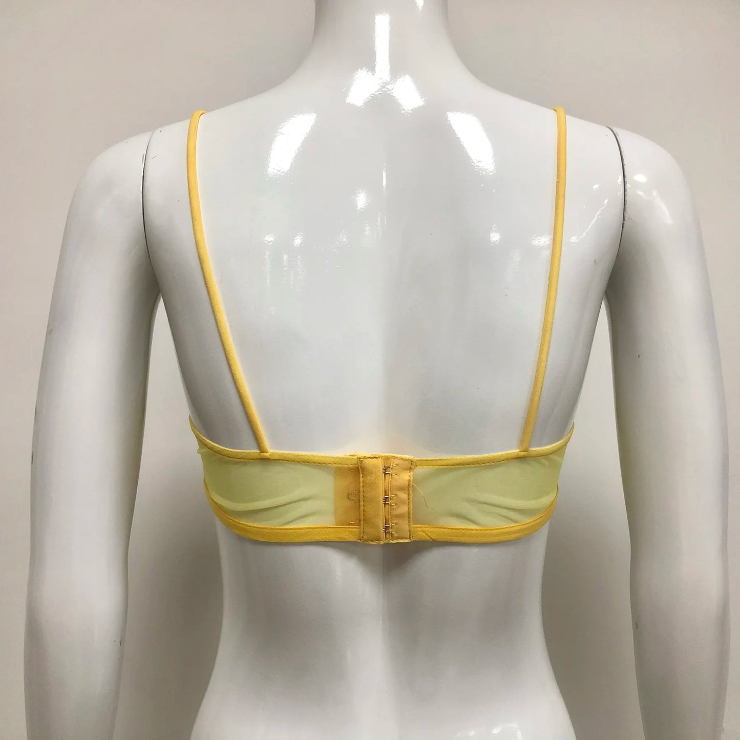 Wholesale high quality women's charming yellow glitter leaf design bra luxury sexy lingerie