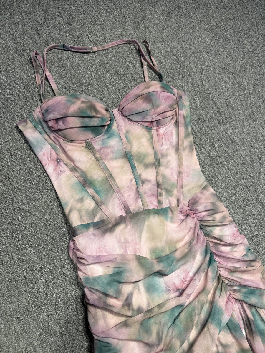 Floral Print Corset Dresses