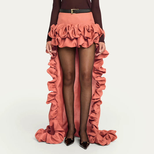 Ruffle High Low Skirts for Women