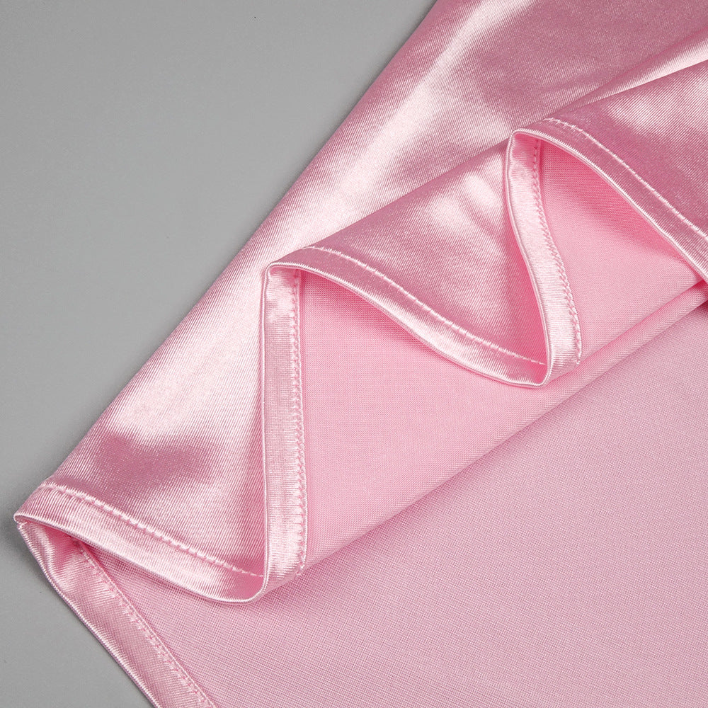 Women Elegant Pink Satin Off the Shoulder Mermaid Evening Dresses Organza Two Piece Set Party Wear Formal Gown for Wedding Party