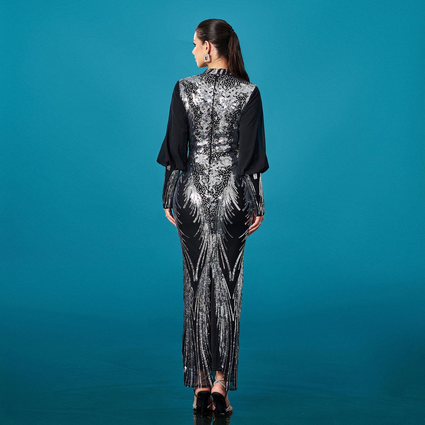 Black Sequin Formal Evening Dresses