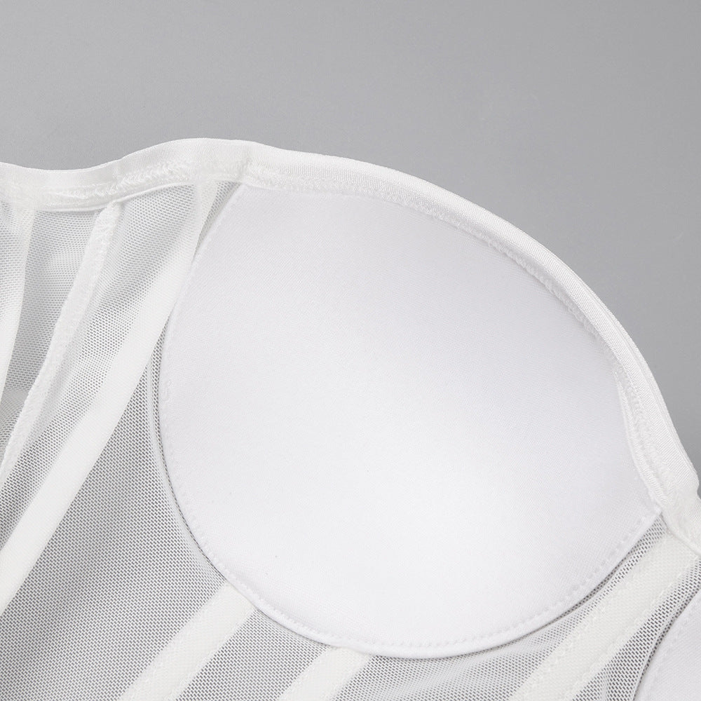 Elegant White Corset and Maxi Skirt Set