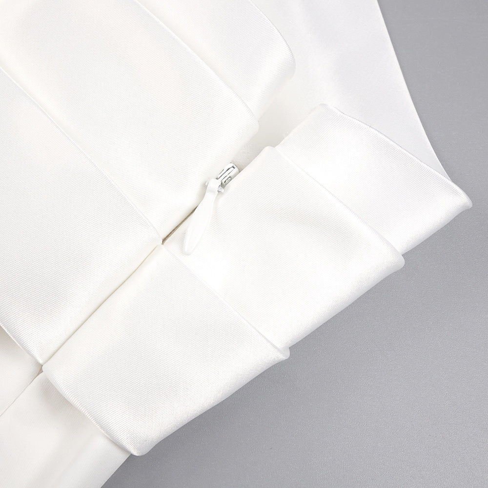 Elegant White Corset and Maxi Skirt Set