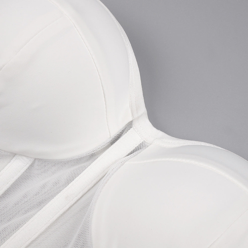 Elegant White Corset and Maxi Skirt Set