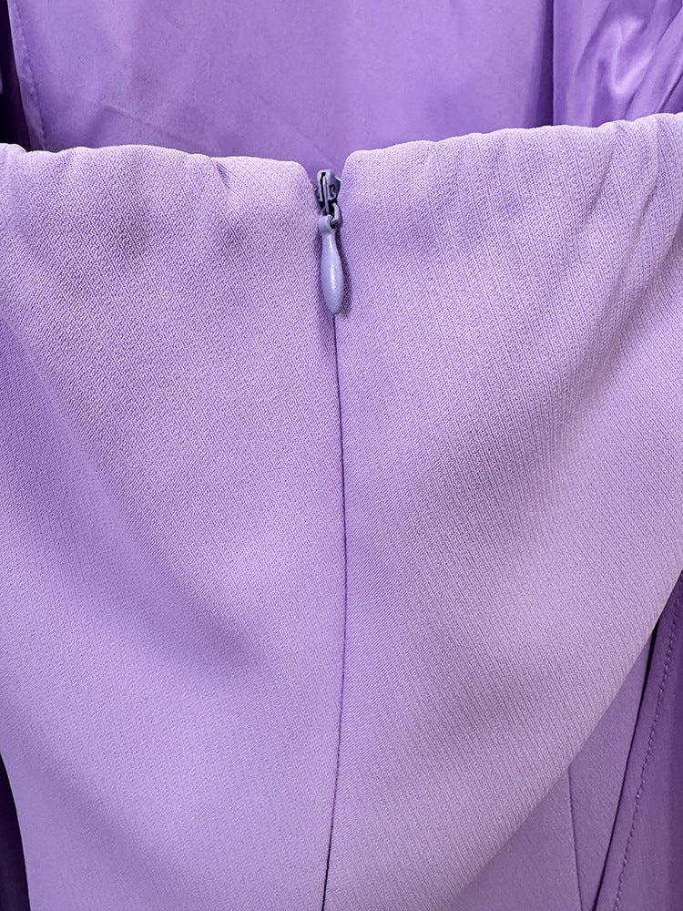 Crystal Halter Cape Sleeve Mermaid Maxi Evening Dresses