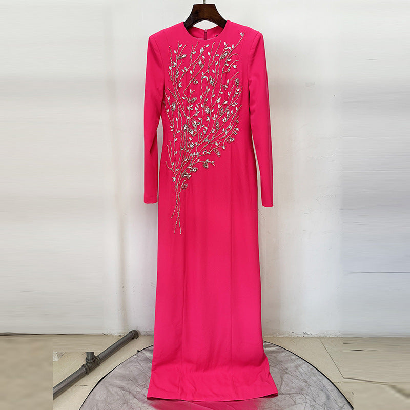Rhinestone Floral Formal Party Dresses